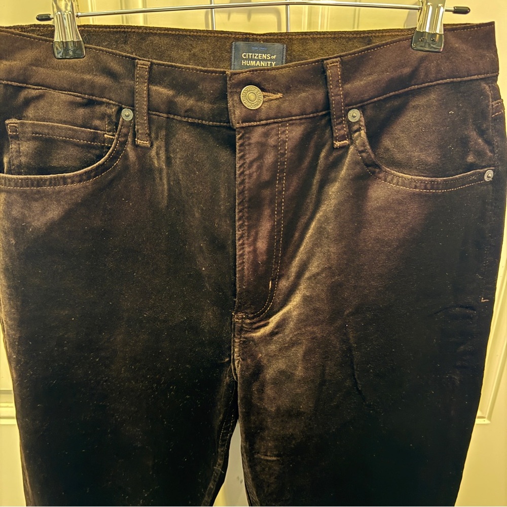 Citizens Of Humanity Isola Corduroy Boot Cut Plush Velvet Black Brown $248.00 - Picture 4 of 11